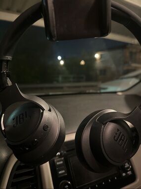 JBL Matte Black Wireless Over-Ear Headphones